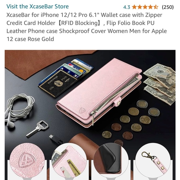 XcaseBar for IPhone 12/12 pro. 6.1 rose gold - Picture 2 of 10